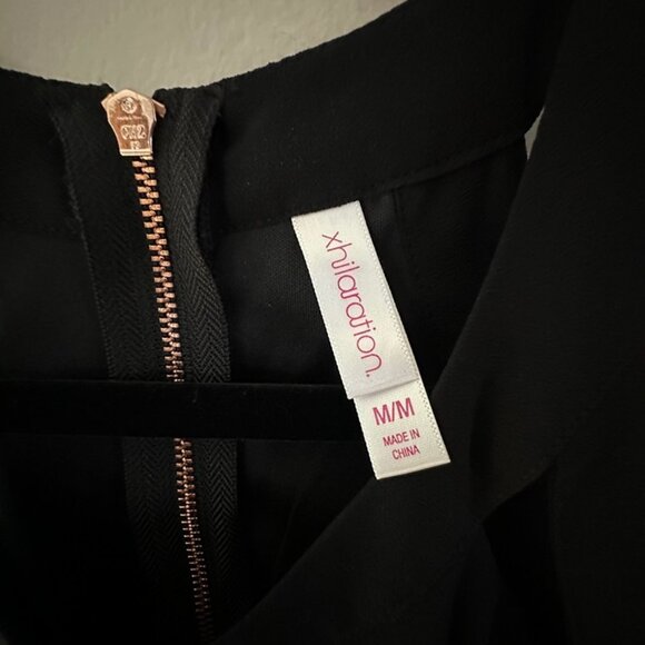 Xhiliration Maxi Sleeveless Black Halter Neck Dress w/ Slits on Both Sides - Picture 5 of 6